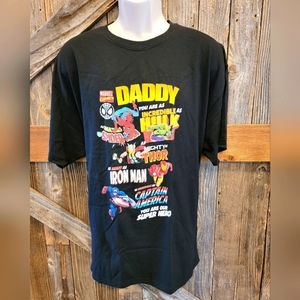 Marvel my Dad Super Power T Shirt fathers day gift idea NWOT XL short sleeve